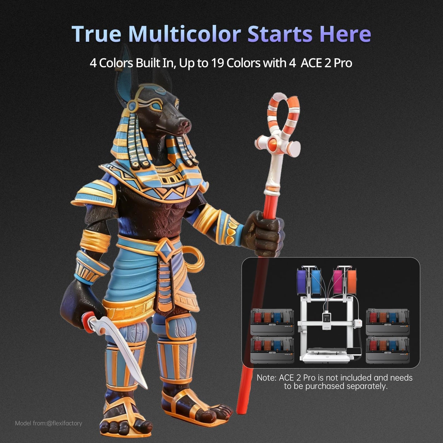 (Bundle Anycubic Kobra X) Anycubic Kobra X 3D Printer + ANYCUBIC ACE 2 Pro, Realize 7 Color,2X Faster & Easy One-Click Printing