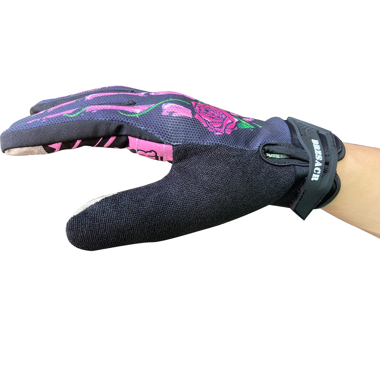 BRZSACR Skeleton Cycling Gloves Motorcycles Gloves Off-Road Vehicle MTB, Bicycle Gloves Shock Absorption Non-Slip Touch Screen Design,for Various Outdoor Sports. (S, Pink)