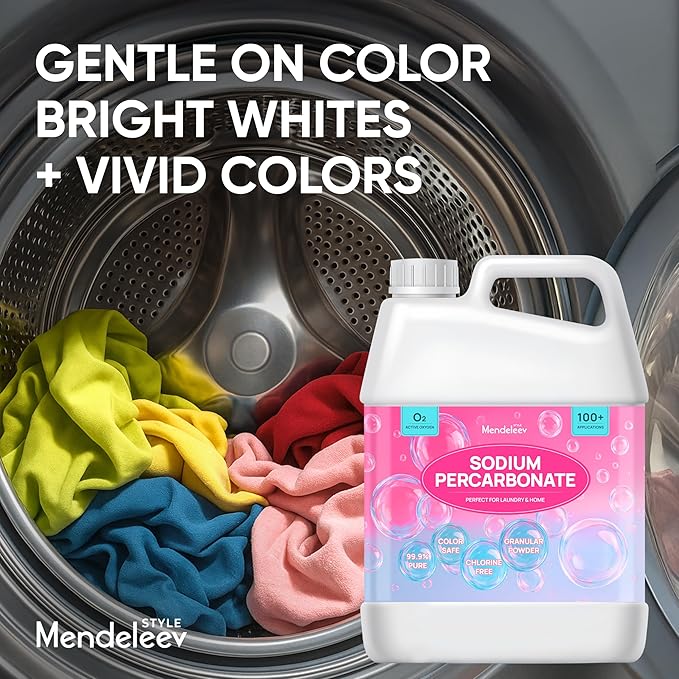 7 LB Sodium Percarbonate Laundry Booster – 99.9% Pure | Oxygen Cleaner for Laundry, Floors, Kitchen | Mendeleev Style
