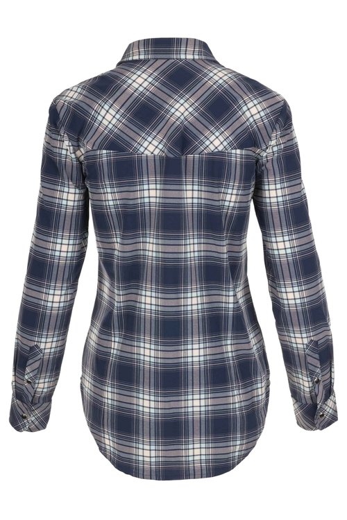 Flylow Women's Dolly Shirt - Button-Up, Long-Sleeve UPF Shirt for Hiking, Backpacking, & Casual Wear - Night - Small