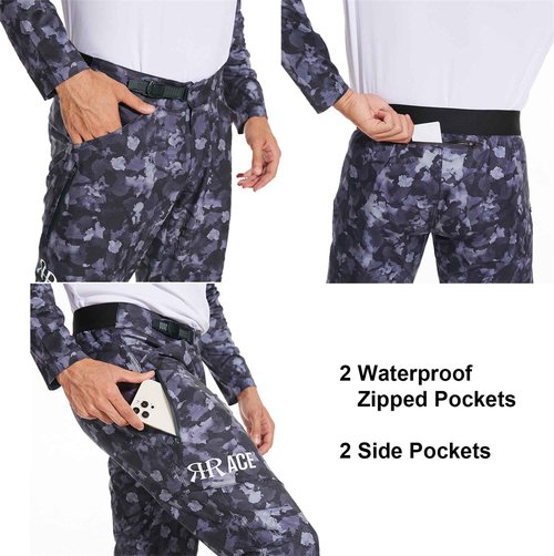 REYSHIONWA Men's Downhill Racing Pants Mountain Bike Enduro Off-Road Cycling MTB Pants Wild Biking Trousers Camo