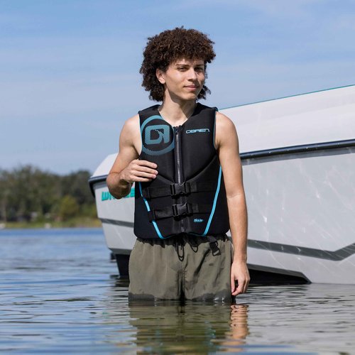O'Brien Men's Traditional Neoprene USCGA Life Jacket, Cyan, X-Small