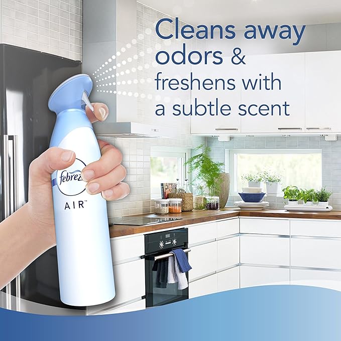 Febreze Air Freshener Spray, Spring & Renewal Scent, Odor Eliminator for Strong Odors, 8.8 oz (Pack of 6)
