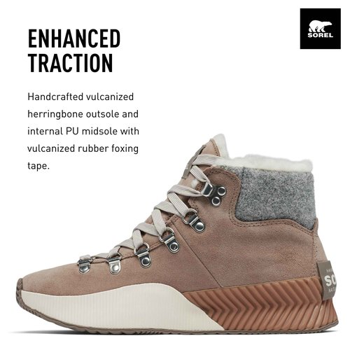 Sorel Women's Out N About III Conquest Waterproof Boots - Omega Taupe, Gum 2 - Size 5