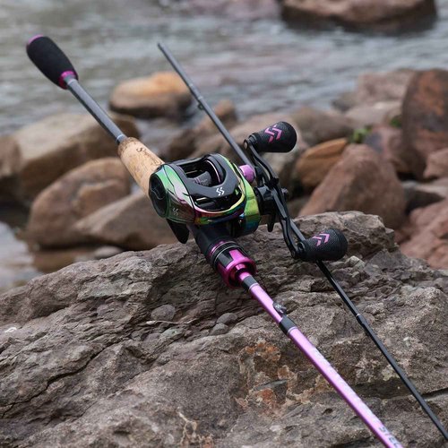 Sougayilang Fishing Rod Reel Combos, Medium Heavy 6'/7' Spinning & Casting Rod with Stainless Steel Guides - Two Pieces -6' Casting Rod with Right Handled