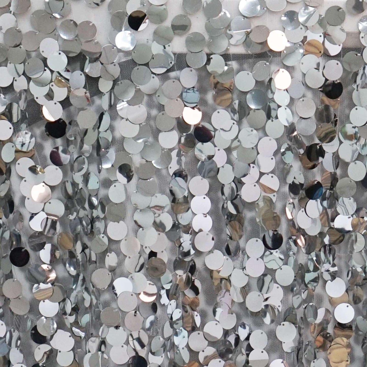 Efavormart 120" Big Payette Sparkly Sequin Round Tablecloth for Wedding Banquet Party - Silver - Premium Collection