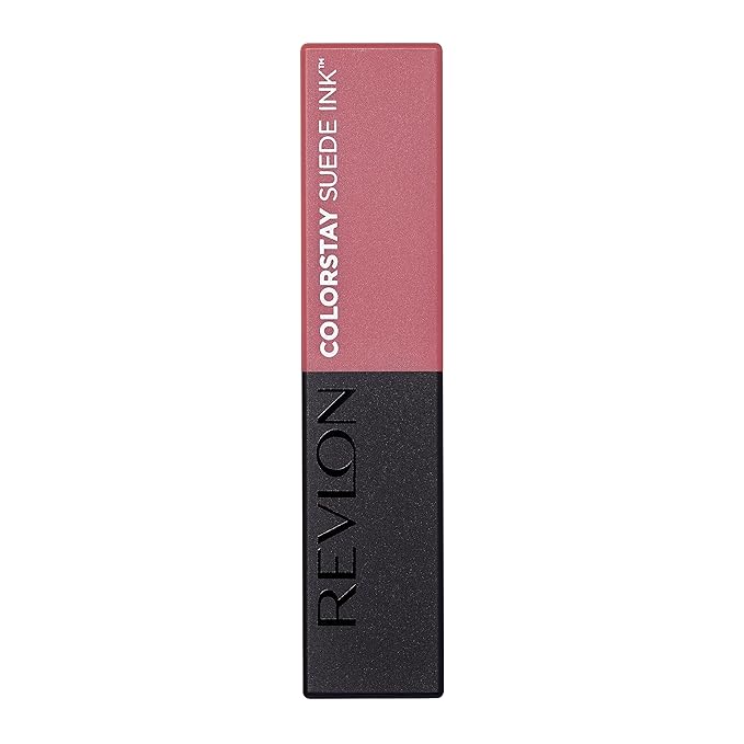 Revlon Lipstick, ColorStay Suede Ink, Built-in Primer, Stocking Stuffer for Women, Waterproof, Smudge-proof, Matte Color, 008 That Girl, 0.09 oz