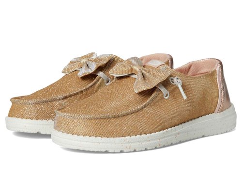 HEYDUDE Womens Wendy Sparkle Bow Rose Gold 6 Medium