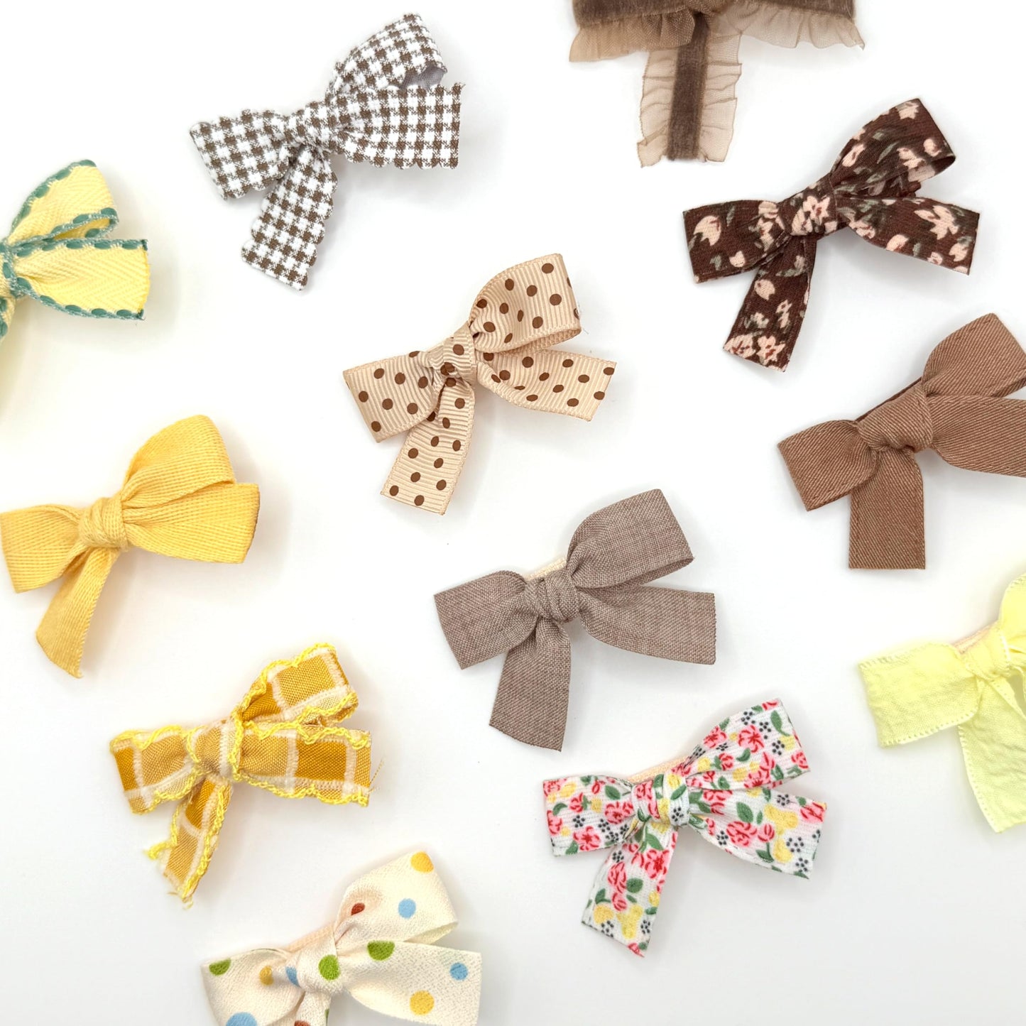 Baby Girl Hair Clips Set, 12 Pcs Hair Bows Barrettes Handmade Accessories Alligator Clip for Little Girls Babies Toddlers Child