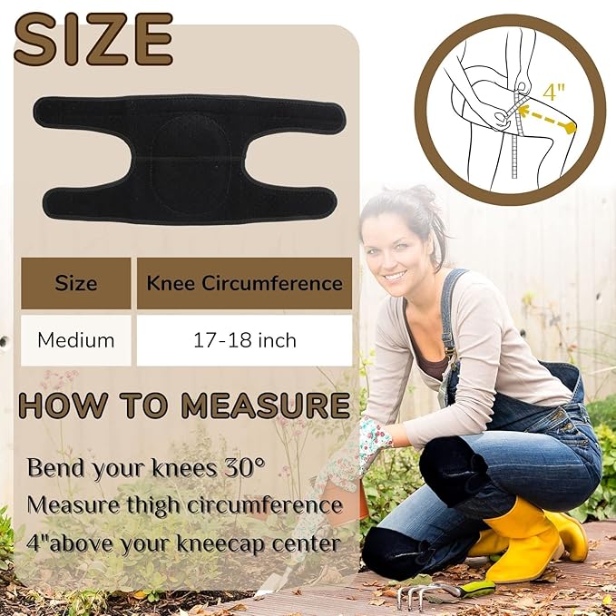 PANRRPERS Knee Pads with Thick Foam Adjustable Non-Slip Knee Pads for Work Garden Cleaning Flooring Yard Dance Yoga Construction Collision Avoidance Kneeling Sleevedd for Men