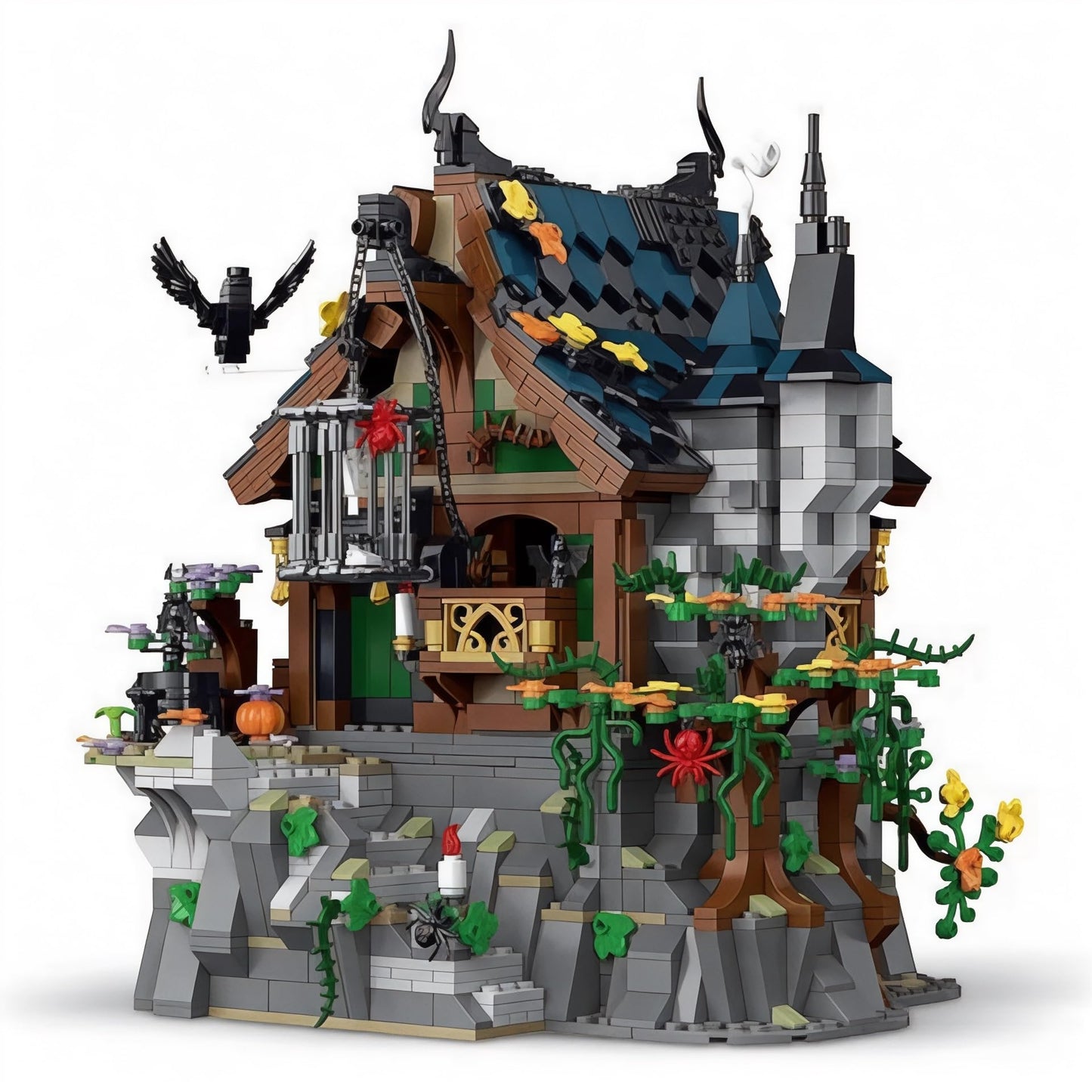 General Jim's The Witch House Modular Halloween Spooky City Building Block Set - 1964 Pieces