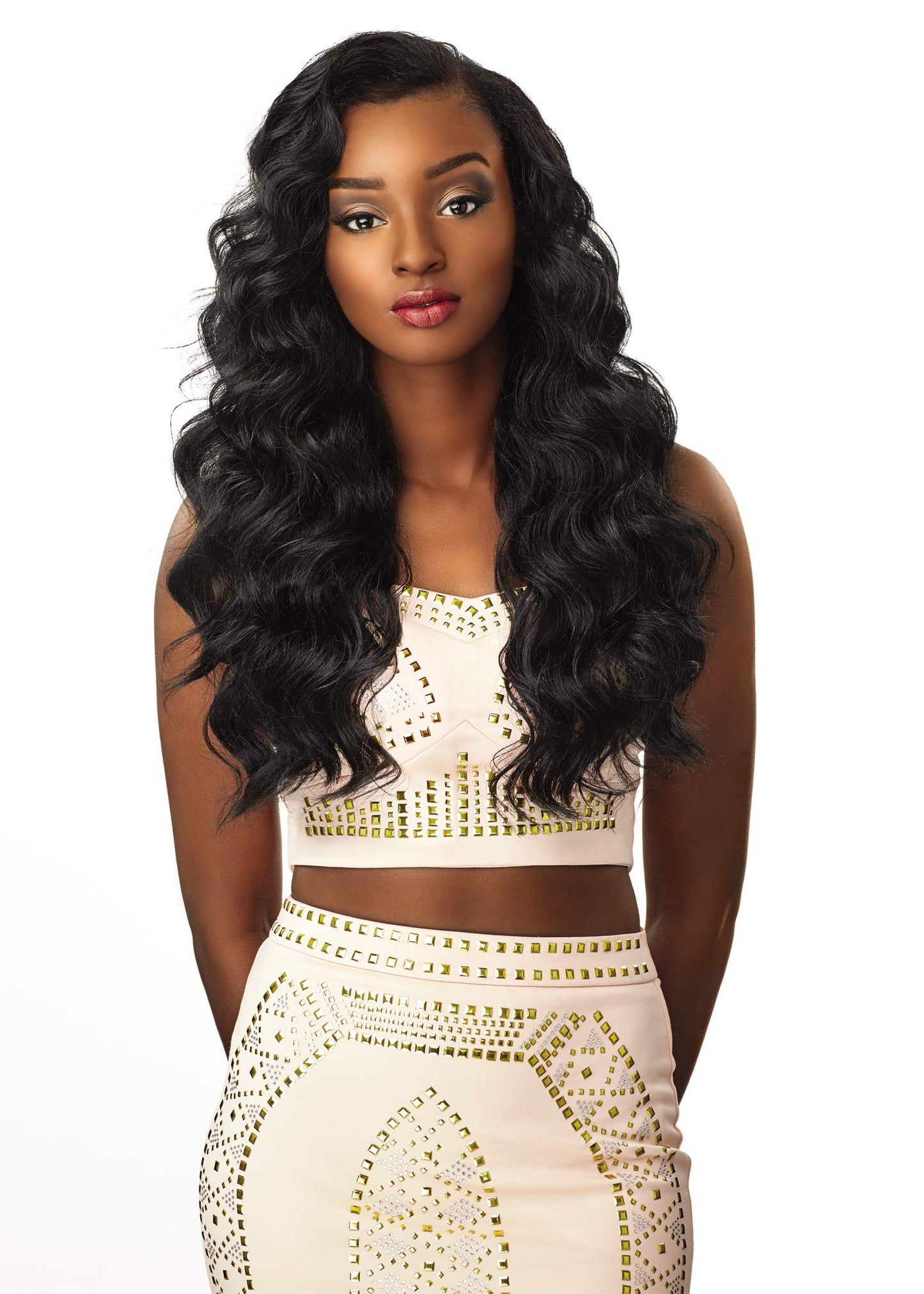 Sensationnel Instant Weave Half Wig - Dee Synthetic Wig Cap for Seamless Hair Blending (T1B/BG)