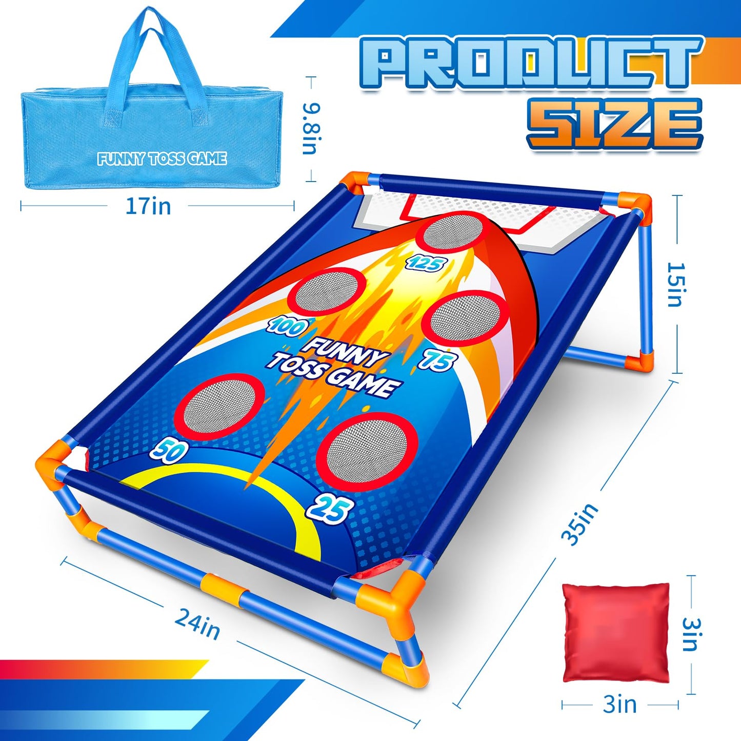 Bean Bag Toss Game for Kids,Ideal Gift for Toys 3-8 Years Old.Outside Toys for 3 4 5 6 7 8+Years Old Boys and Girls,Outdoor Game for Kids,Family Party Game Birthday Christmas Outdoor Activities