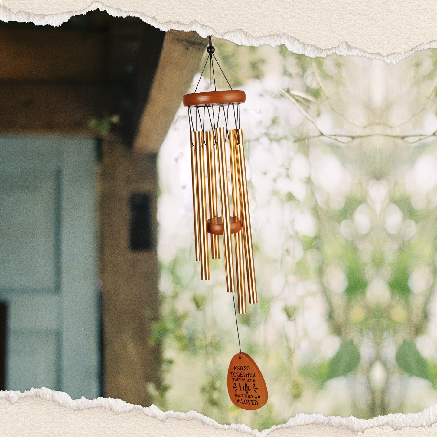 Aurahouse Wedding Gifts Wind Chimes, Engagement Wedding Gifts for Couples 2025 Newlyweds, Bridal Shower Gift for Bride, Anniversary, Registry Gift for Couple