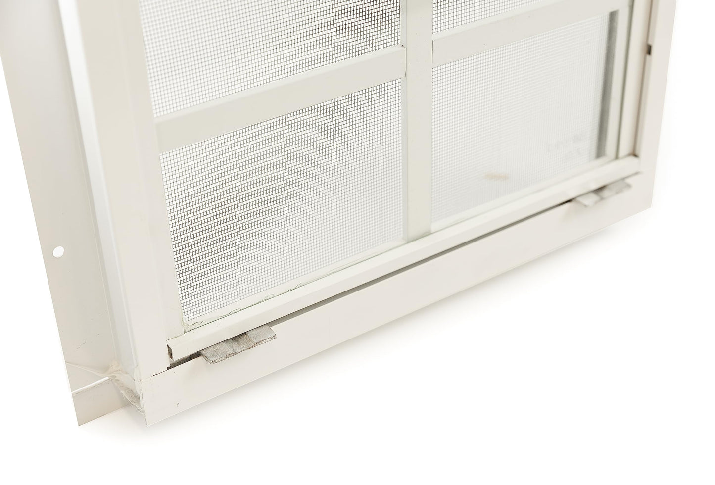 Shed Windows 24x27 (1-Pack) | Sliding Windows with Tempered Glass & Screens | Flush Mount, White Aluminum Frames for Sheds, Chicken Coops & Playhouses