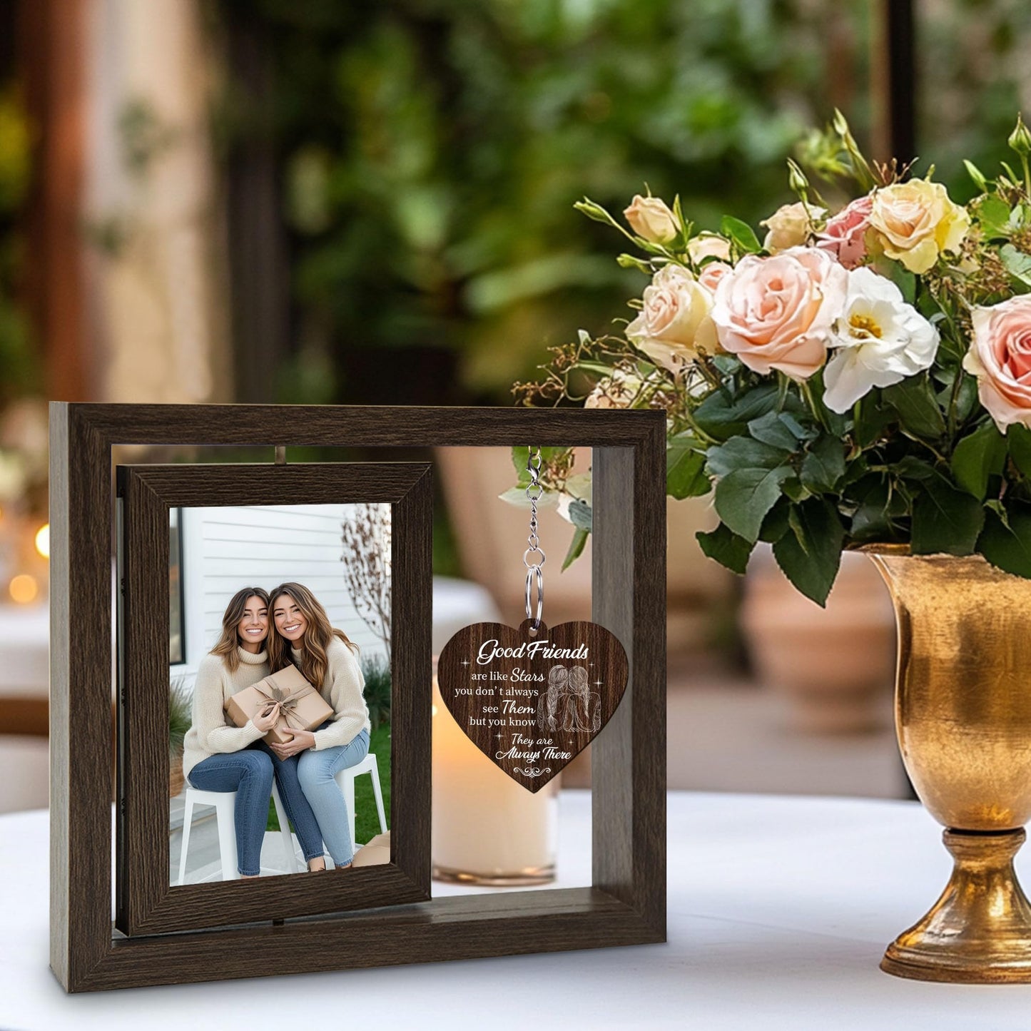 DONBEIDIU Best Friends Picture Frame, Friendship Gifts for Women Christmas, Best Friend Birthday Gift, Friendship Photo Frame 4x6, Graduation Long Distance Gifts for Best Friend Bestie BFF Soul Sister