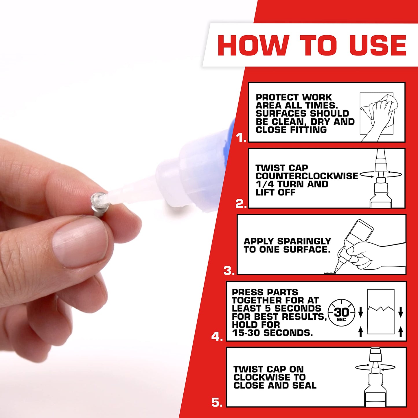 Loctite Super Glue Professional Liquid, Clear, 0.7 fl oz Bottle, 2 Pack - Superglue for Plastic, Wood, Metal, Crafts & Repair, Cyanoacrylate Adhesive Instant Glue, Quick Dry