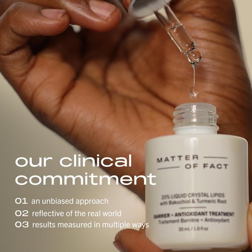 MATTER OF FACT Barrier + Antioxidant Treatment, Lipids, Bakuchiol & Squalane Oil Serum for Hydration and Skin Barrier Support, 30mL / 1.0 Fl Oz