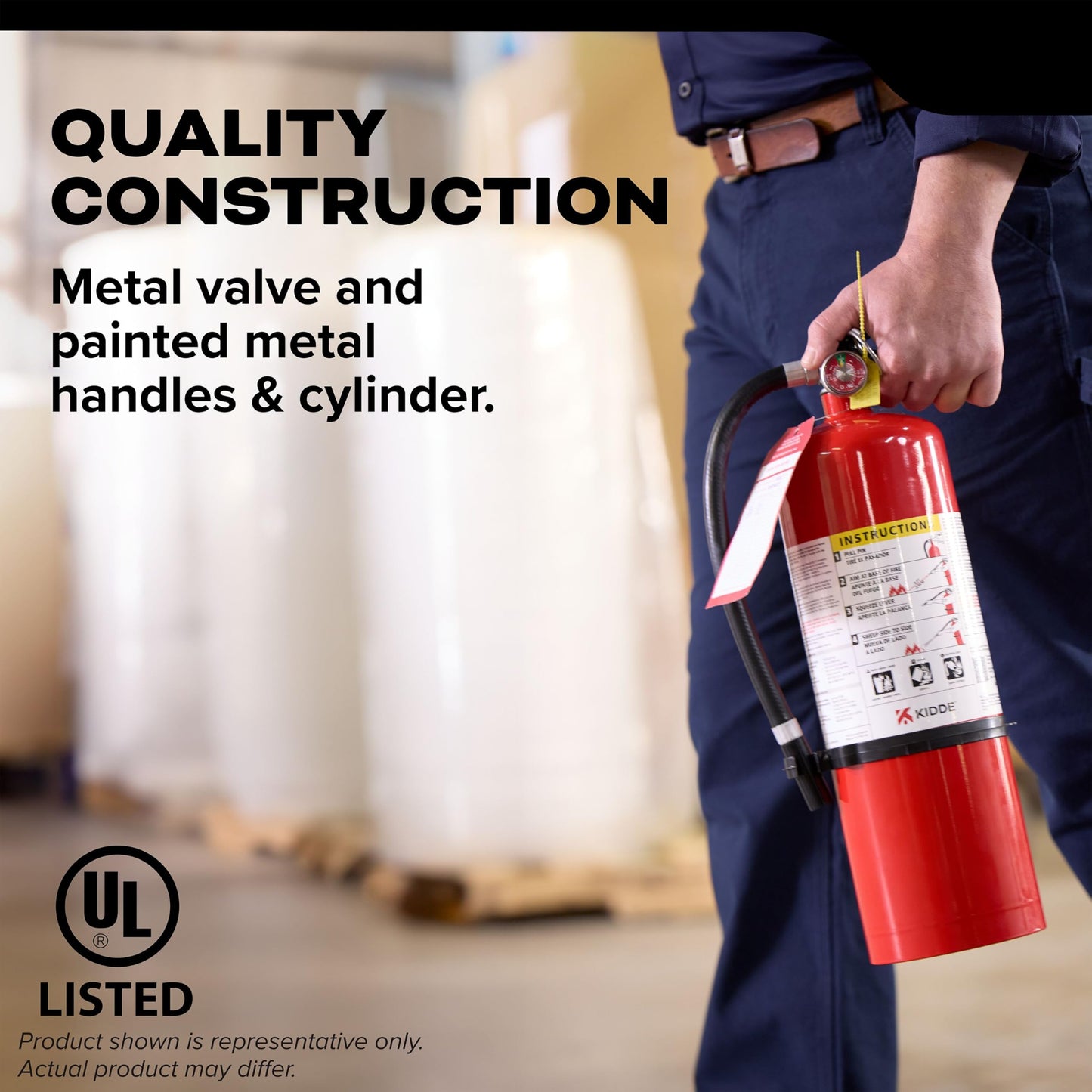 Kidde Commercial-Grade Fire Extinguisher for Office, Schools, Rechargeable, 2A10BC, 2 Pack