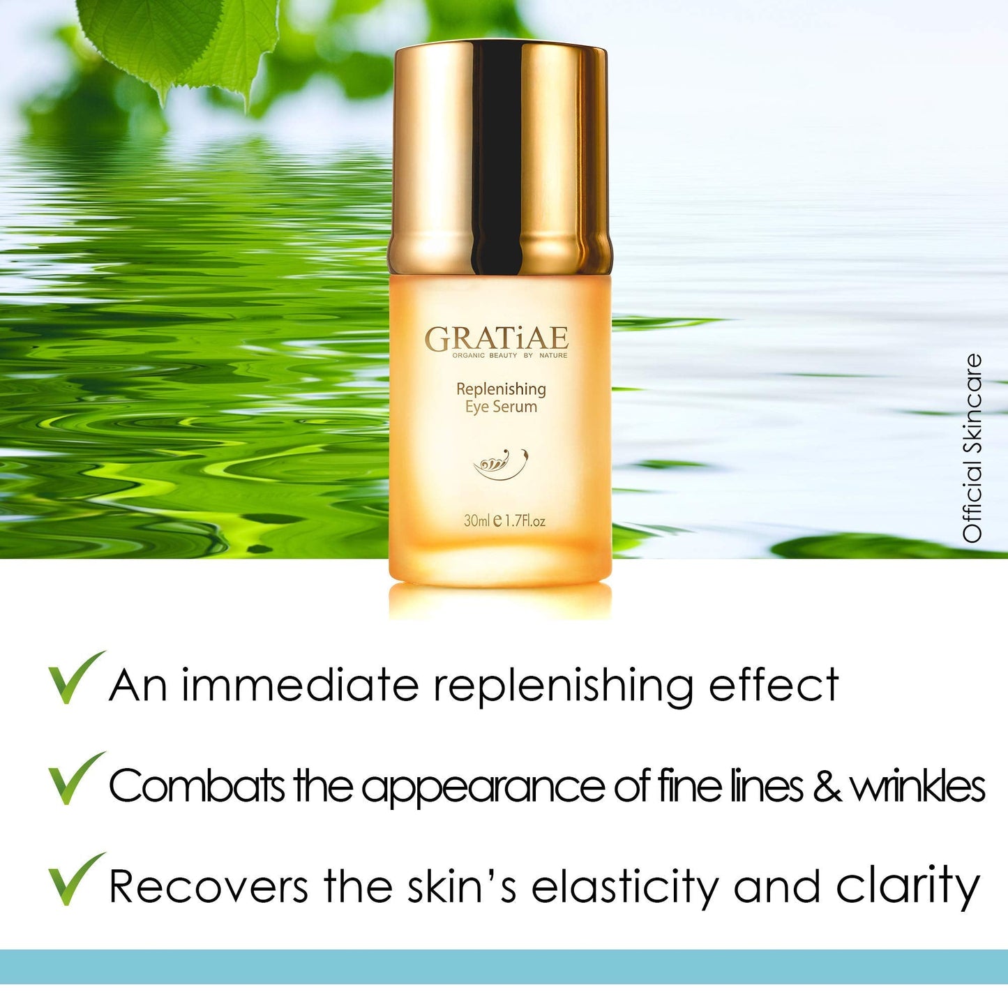 Gratiae Organics Replenishing Eye Serum, 1.02 Ounce