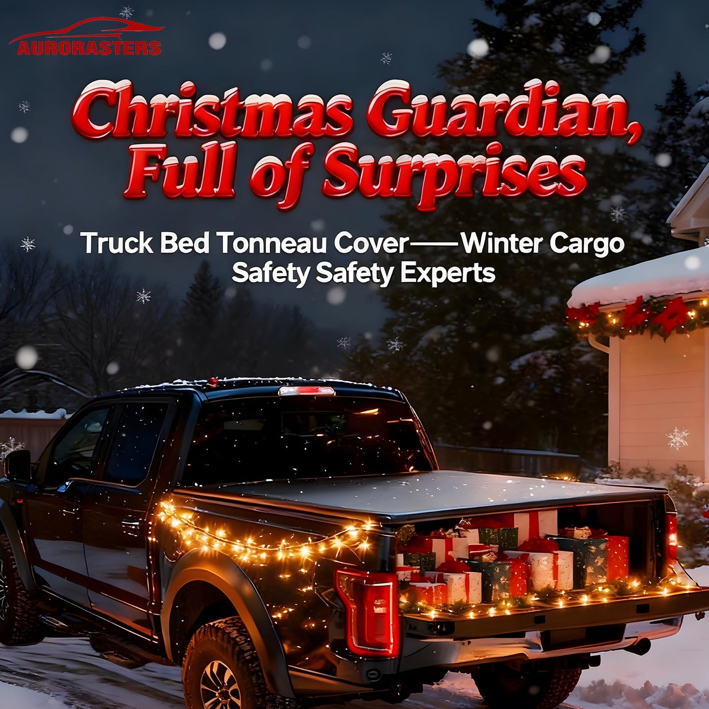Aurorasters Soft Roll Up Truck Bed Tonneau Cover Compatible with 2019-2025 Ram 1500 New Body (Excl. Classic) | 6'4" (76") Bed w/o RamBox