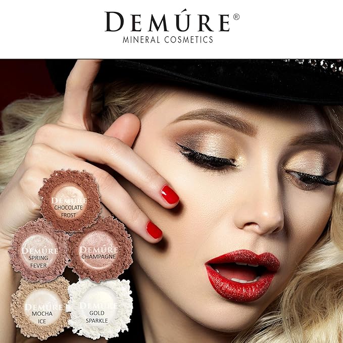 Demure Mineral Make Up Eye Shadow (Deep Champagne), Shimmer Eyeshadow, Loose Powder, Glitter Eyeshadow, Eye Makeup, Professional Makeup