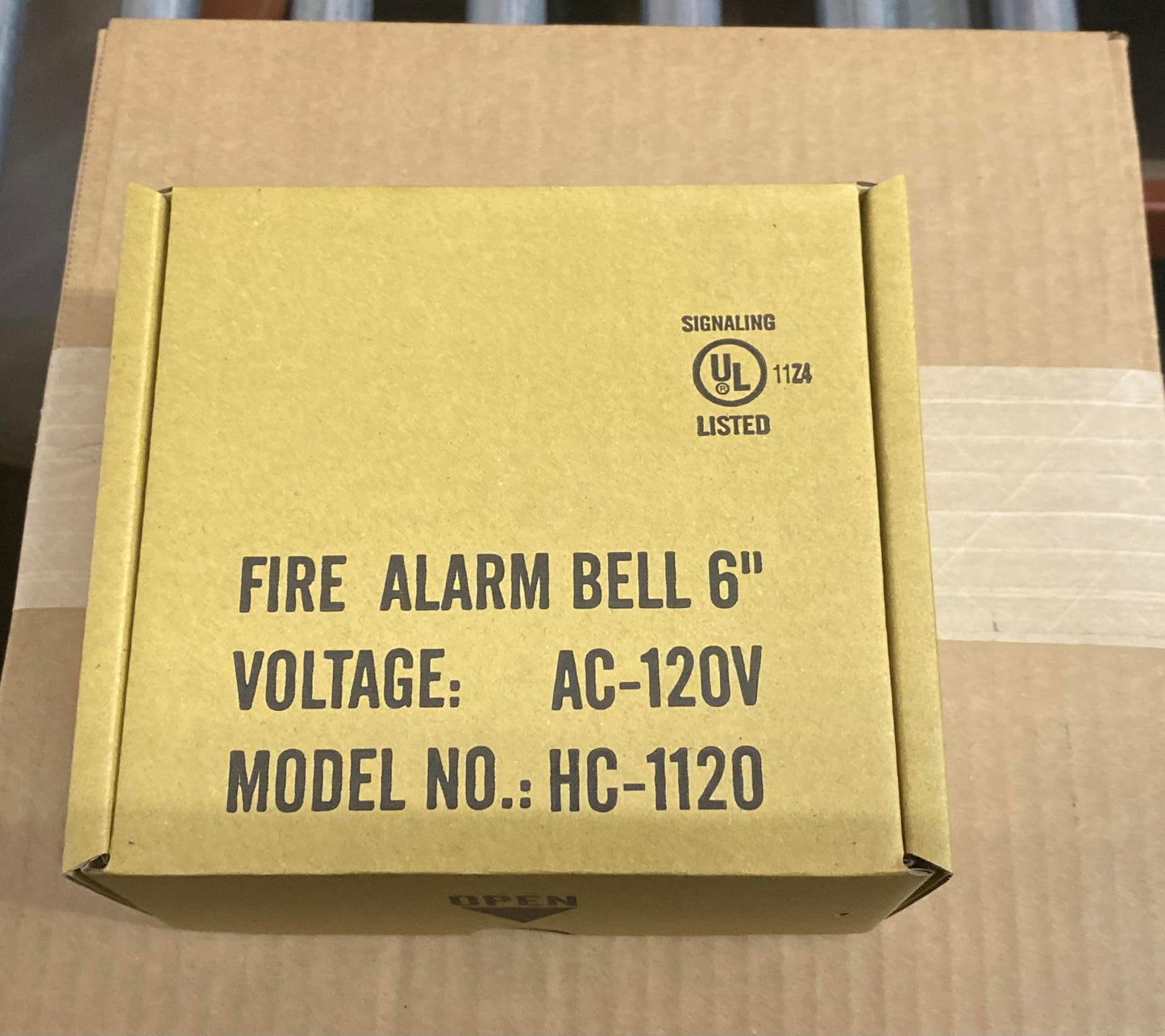 Red Fire Alarm Bell, 6 Inch 120 Volt AC