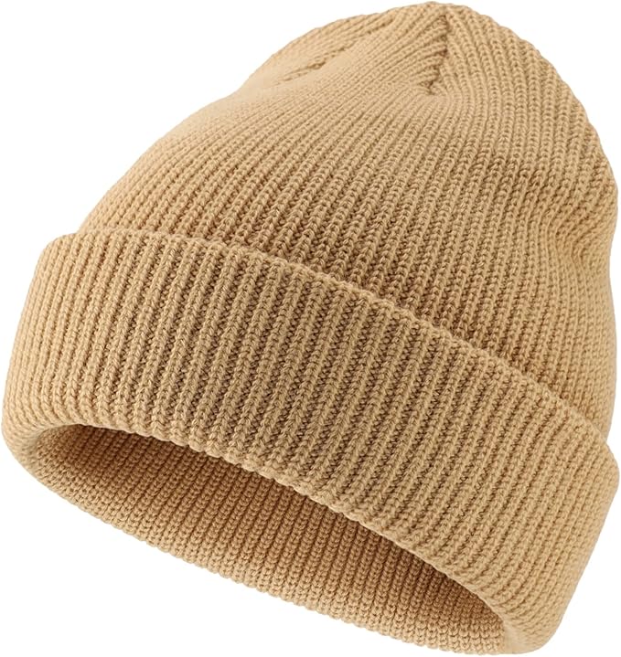 Connectyle Classic Double Layer Knit Beanie Hat Warm Thick Acrylic Winter Hats Daily Cuffed Beanies Watch Hat for Men Women