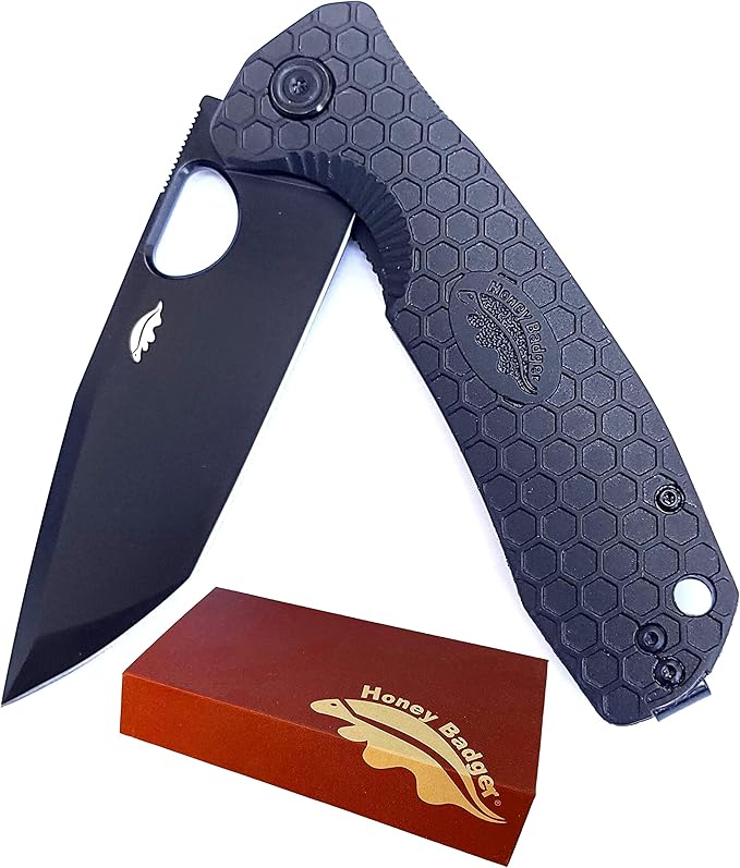 Western Active HB4032 Honey Badger Tanto Pocket Knife 3.63" Blade Lightweight 3.9oz Folding Utility EDC Deep Pocket Carry ...