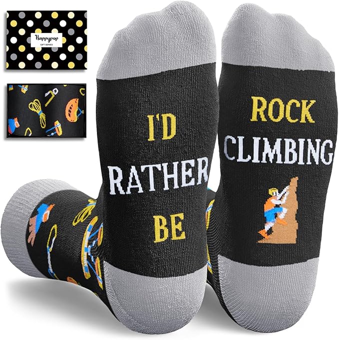 HAPPYPOP Sports Socks for Men Women - Weight Lifter Runner Hunter Dancer Climber Gifts