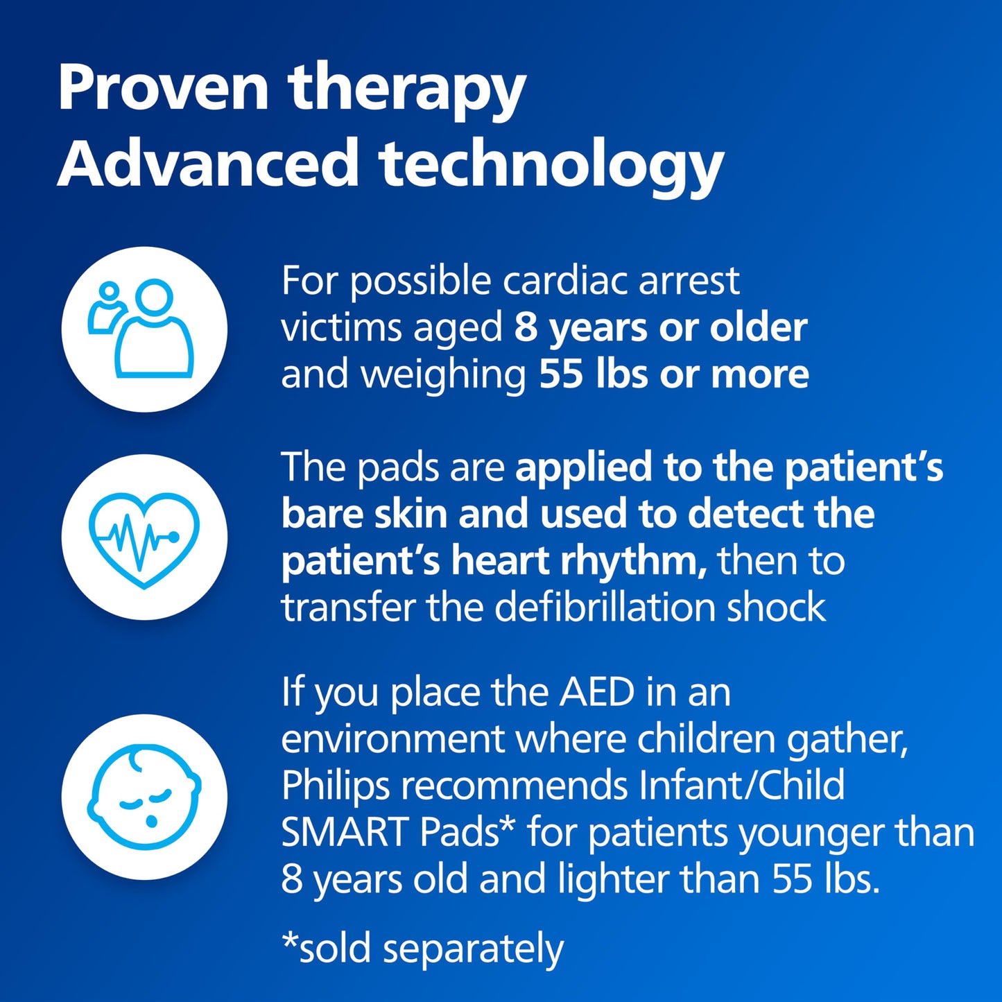 Philips HeartStart AED Defibrillator Adult SMART Pads Cartridge, M5071A