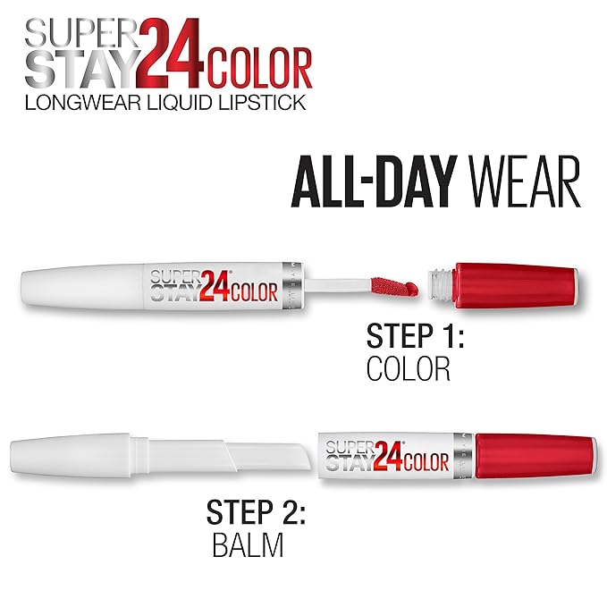 MAYBELLINE Super Stay 24, 2-Step Liquid Lipstick Makeup, Long Lasting Highly Pigmented Color with Moisturizing Balm, Constant Cocoa, Brown, 1 Count (Pack of 2)