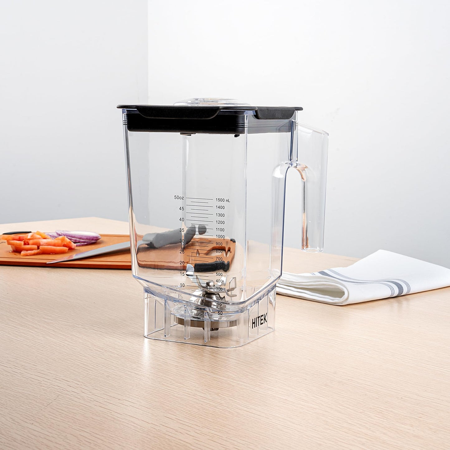 Restaurantware-Hi Tek 48 Ounce Commercial Blender Jar, 1 Replacement Jar For Heavy-Duty Commercial Blender - 'S' Shaped Blade, Shatterproof, Clear Tritan Container, For Juices Or Smoothies