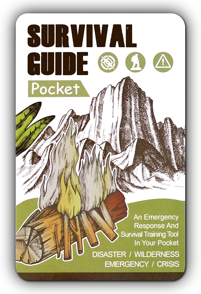 Tiny Pocket Survival Guide EDC Survival Kits Military Grade for Field Emergency, First Aid, Disaster, and Rural Urban Prep...