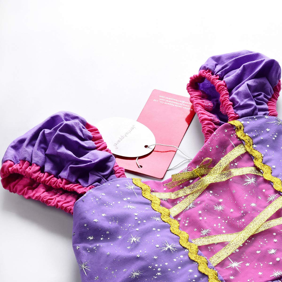 JerrisApparel Girl Princess Costume Dress for Birthday Party (4T, Purple with Accessories)