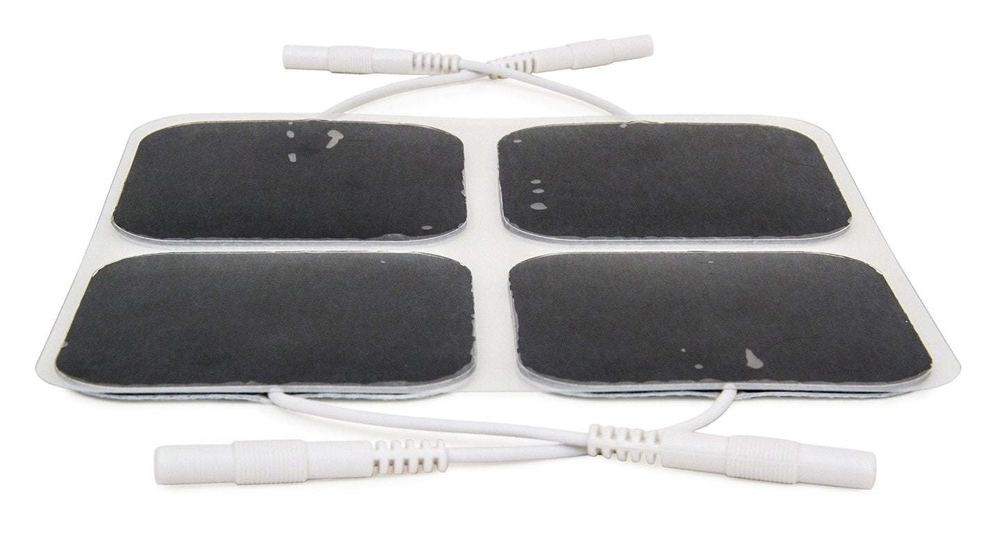 reserv 2" x 2" Premium Re-Usable Self Adhesive Electrode Pads for TENS/EMS Unit, Fabric Backed Pads with Premium Gel (Latex Free) (1 Pack (40 electrodes)
