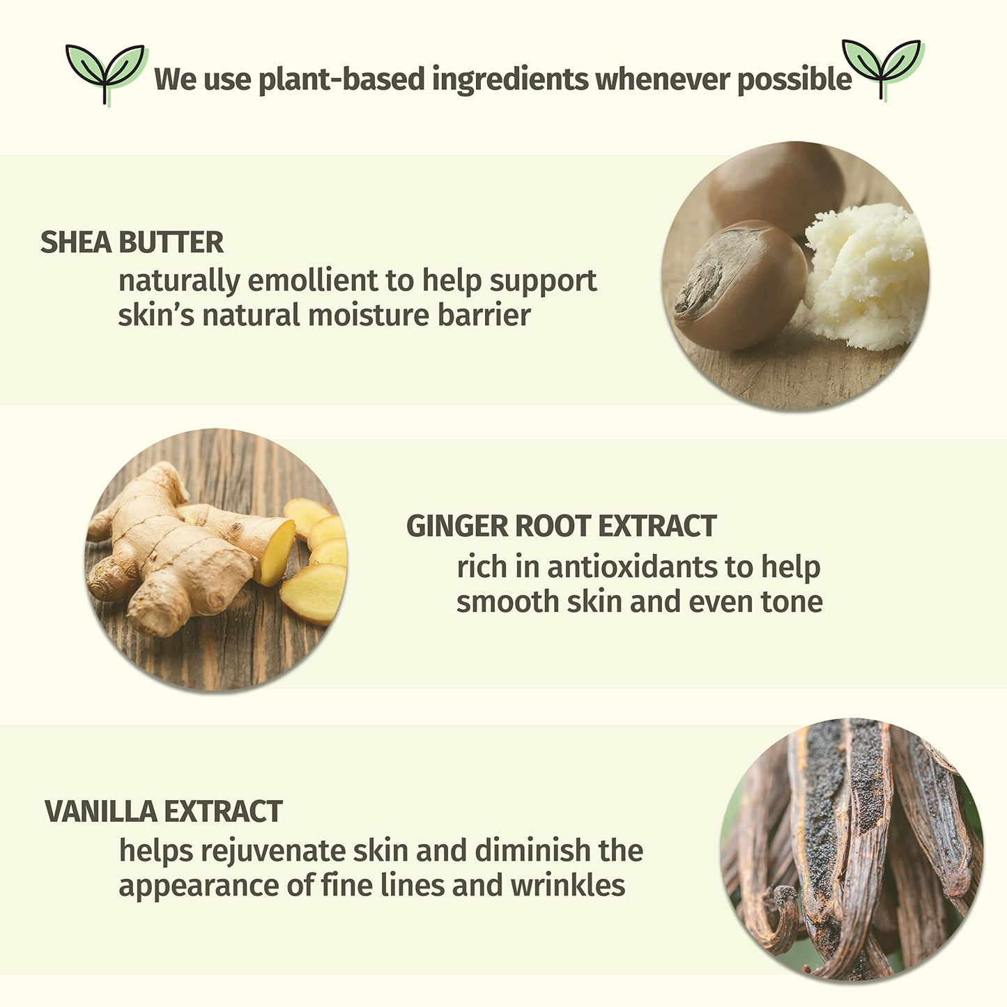 HEMPZ Body Lotion - Vanilla & Ginger Daily Moisturizing Cream, Shea Butter Hand and Body Moisturizer - Hemp Lotion - Skin Care P