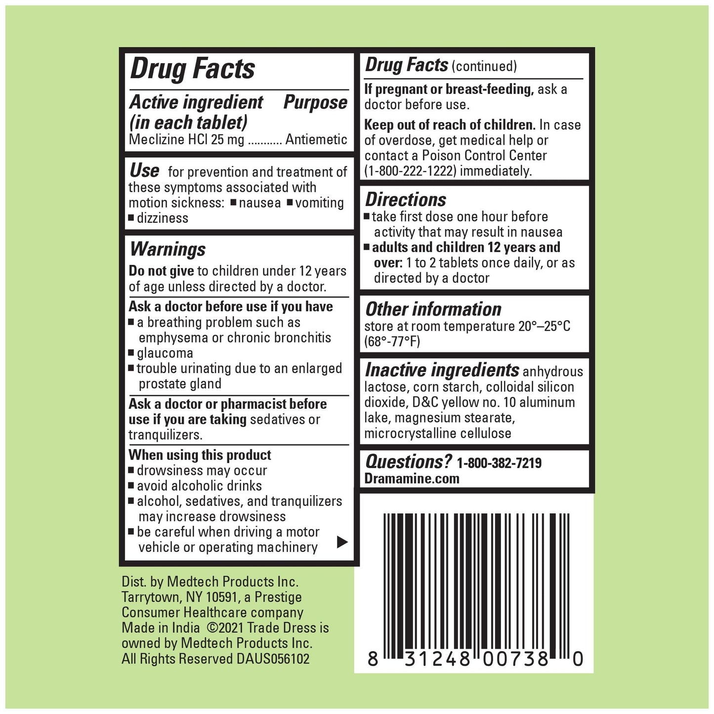 Dramamine Nausea Ginger Chews, 20 Soft Chew and Long Lasting Relief Formula, 18 Count (Pack of 2)