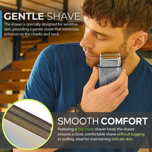 Hal&Hol Professional Cordless Electric Hair/Beard Trimmer and Foil Shaver for Men - Complete Barber Grooming Kit with Rechargeable Battery, Protective Case and 4 Guards, Gift for Men