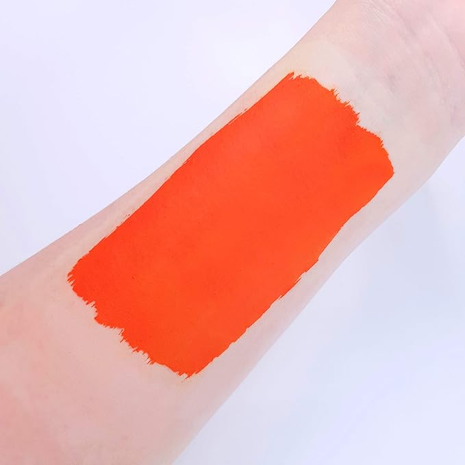 Moon Creations Pro Face & Body Paint Cake Pots Dark Orange - Professional Water Based Face Paint Makeup for Adults, Kids - 1.26oz