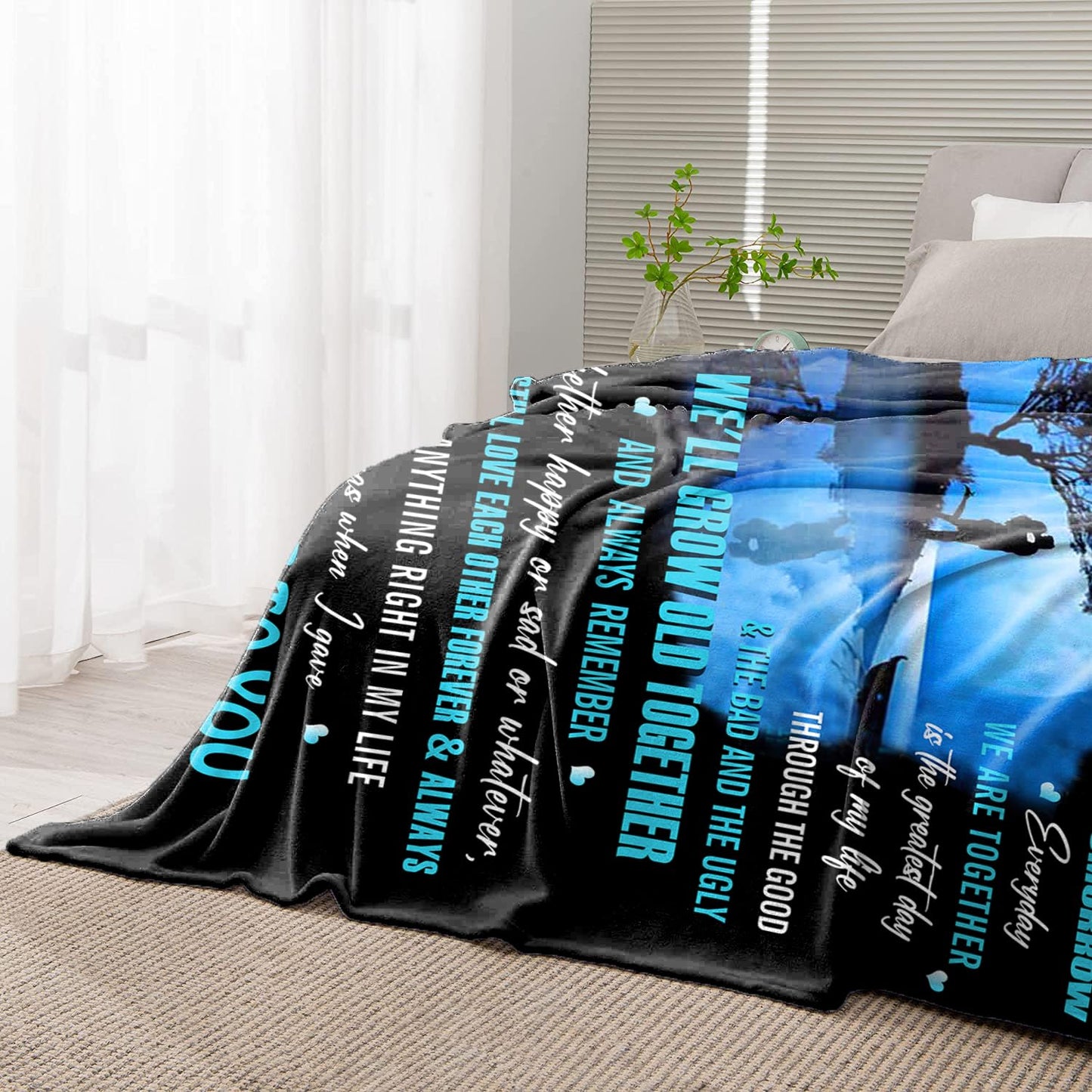 zoiluku Gifts for Husband Birthday,Anniversary Wedding Gifts for Him Husband,Top Husbands Gifts from Wife,Best Men's Christmas Valentines Day Love Birthday Gift for Men Husbands Blanket 60"X 50"