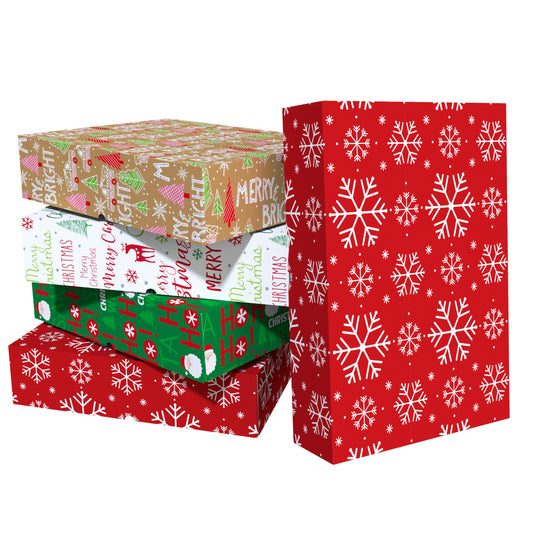 CoroRio 12 Pack Extra Large Christmas Gift Boxes with Lids for Presents- 17x13x4 Inch Premium Deep Christmas Clothes Boxes for Wrapping Gifts, XL Clothing Gift Boxes for Present, Robes, Shirts, Blanket, Lingerie, Sweaters or Coat