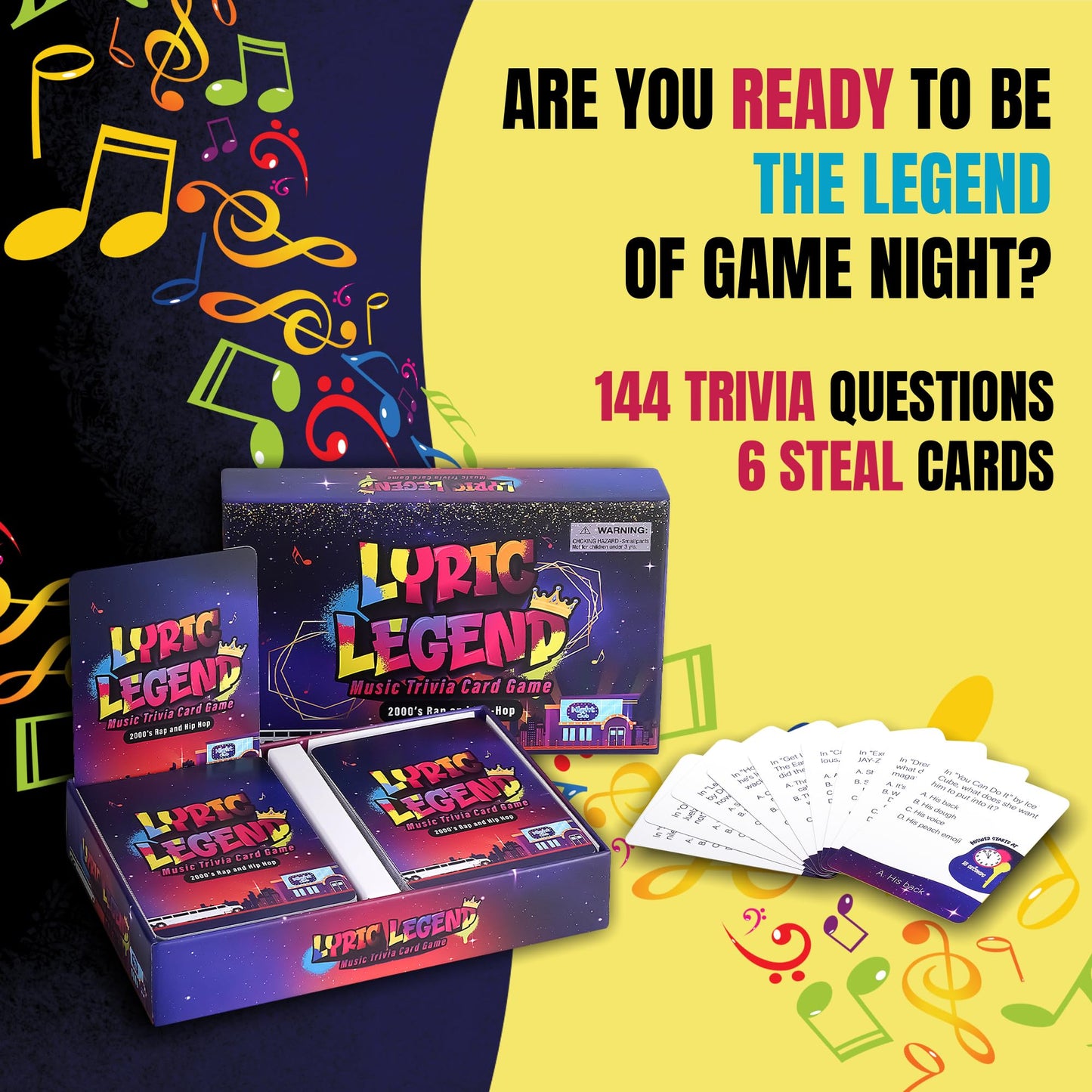 Lyric Legend 2000s Hip-Hop and Rap - Finish The Lyrics Game to Argue for The Correct Songs. Makes A Great Gift for Trivia Lovers - So Grab Your Mic, Sing Along, and Quiz Your Friends and Family!