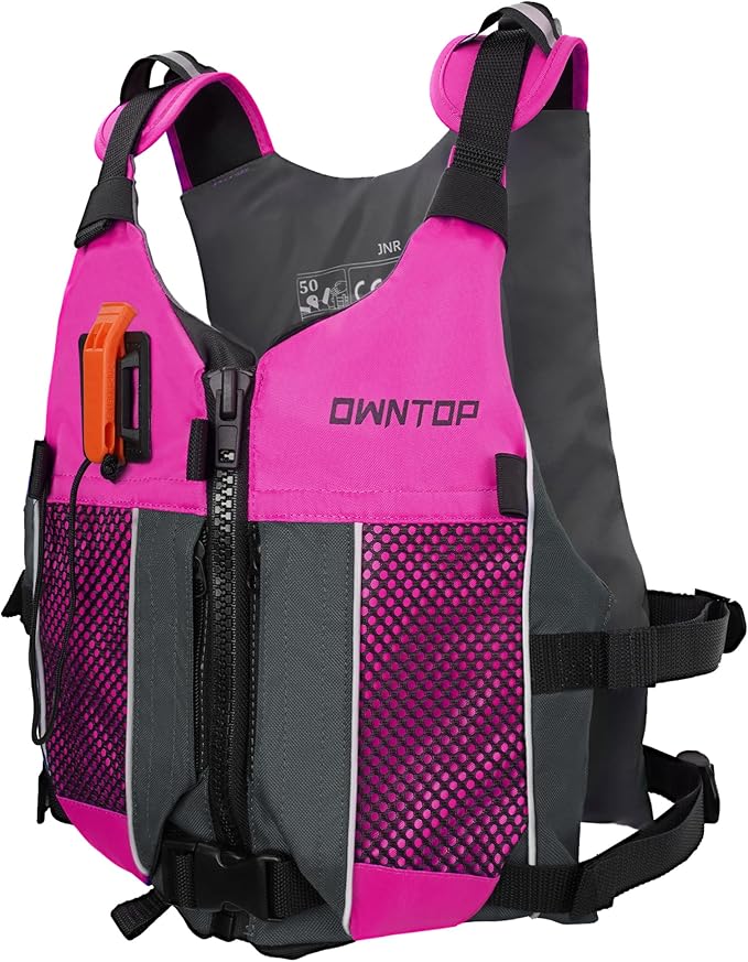 Owntop Swim Jacket Adult Youth | Hydration Pack | Dual Mesh Pockets | Attached Whistle | Ultra-Thin for Freer Movement | K...