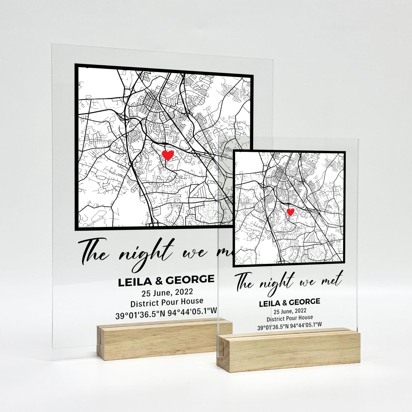The Night We Met Personalized Map - Custom Sign Gifts Where It All Began Couple Map Gift for Her Personalized Gift Couple Gift