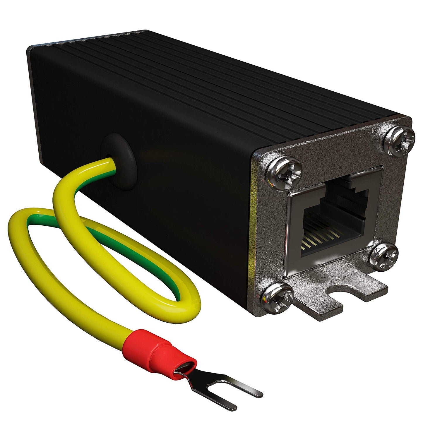 Tupavco Ethernet Surge Protector Gigabit Poe++ (154W/3.2A) Mounting Flange (Gas Discharge Tube) Metal Shielded Rj45 Lightning Su