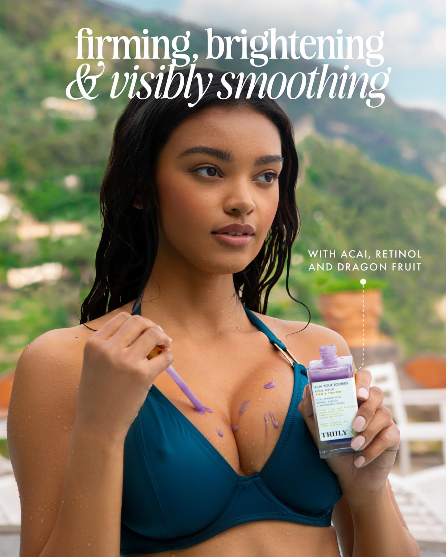 Truly Beauty Acai Your Boobies Serum - Serum that helps enhance Breast - Skin Elasticity with Bust Firming Natural Essential Oil