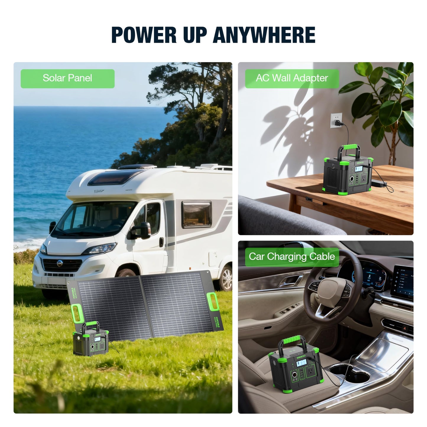 Portable Power Station 300W, GRECELL 288Wh Solar Generator with 60W USB-C PD Output, 110V Pure Sine Wave AC Outlet Backup Lithium Battery for Outdoors Camping Travel Home Blackout