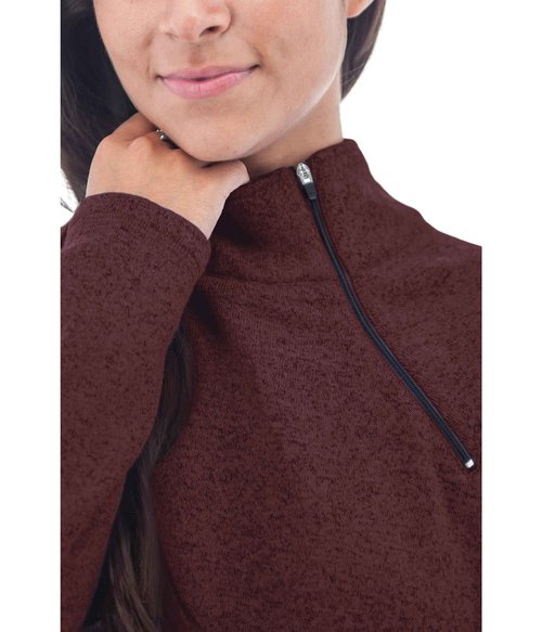 Aventura Clothing Harlow Zip Neck Top Catawba Grape MD (US 8-10)