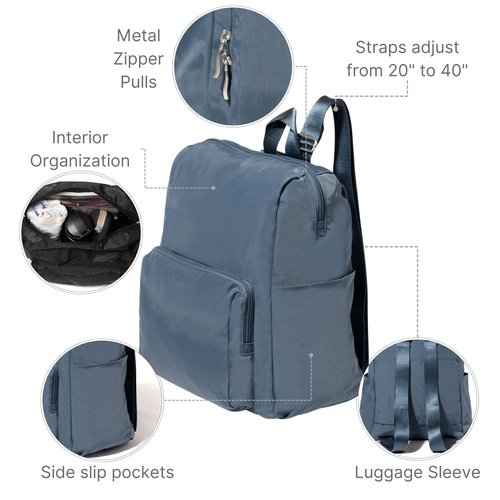 Baggallini Carryall Packable Backpack, Mist